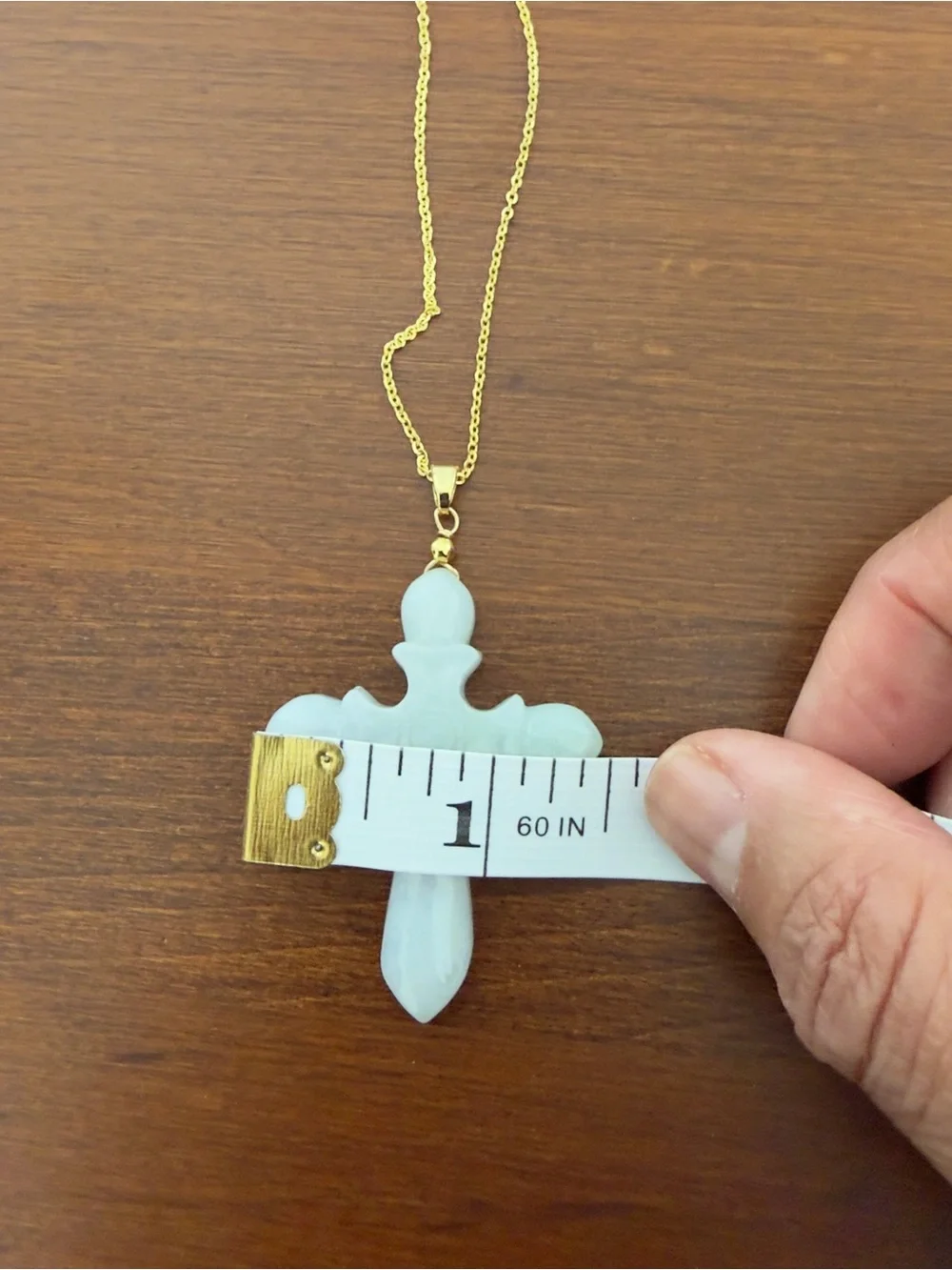Certified Grade A Burma Jade Cross Pendant